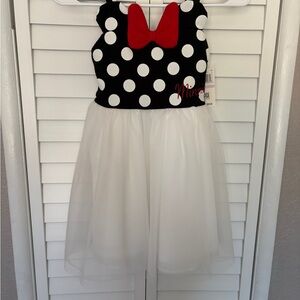 Charming Polka Dot Dress with Red Bow